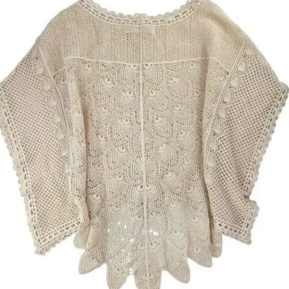 NWT Sparrow By Anthropologie Crochet Poncho XS/Small MSRP $118 - Picture 8 of 13